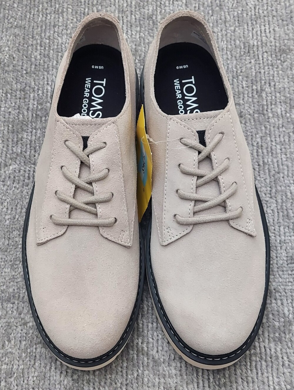 New Toms Navi Travel Lite Oxford Shoes Men's Size 9 Gray Suede - Picture 3 of 9